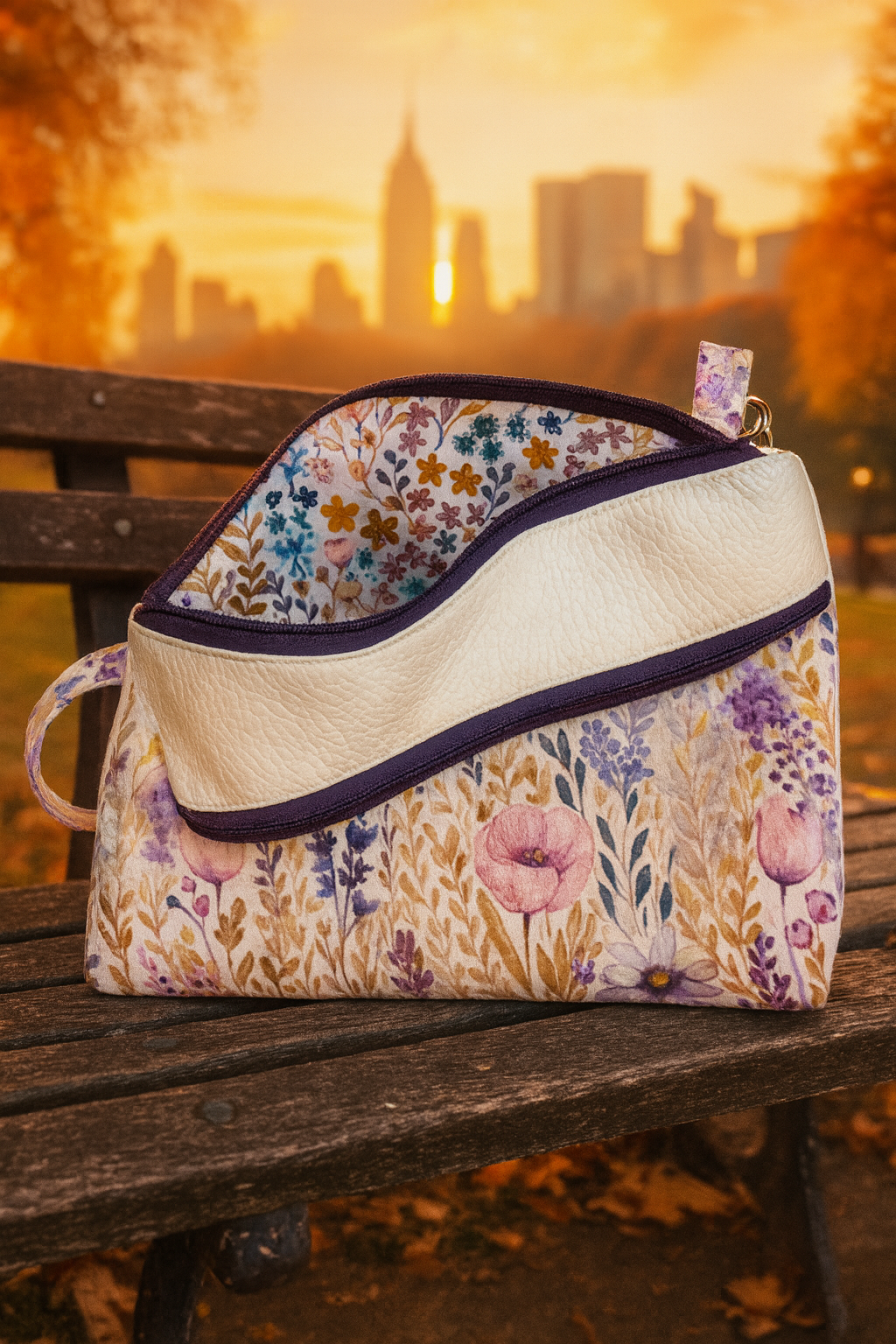 -Sinfonia Floreale - Pochette doppia Zip -